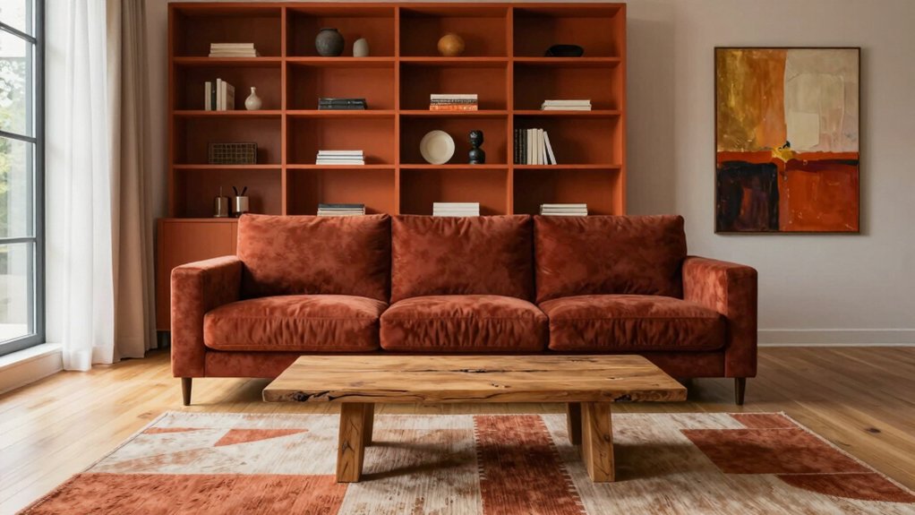 rust hues warm interiors