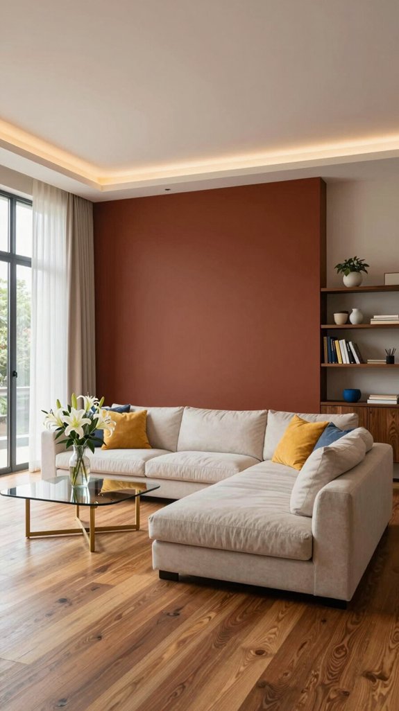 Rust Color Pairings That Add Warmth to Interior Spaces 23 rust muted accents
