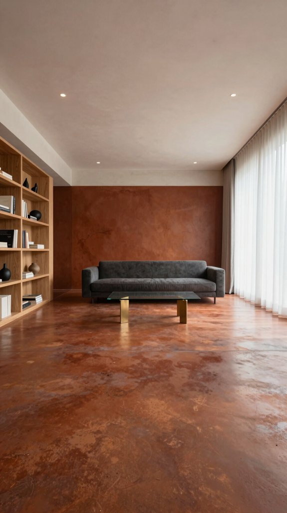 Rust Color Pairings That Add Warmth to Interior Spaces 19 rust toned open plan accents