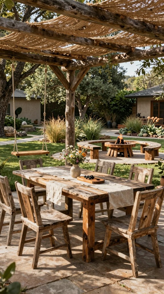 rustic backyard reclaimed wood