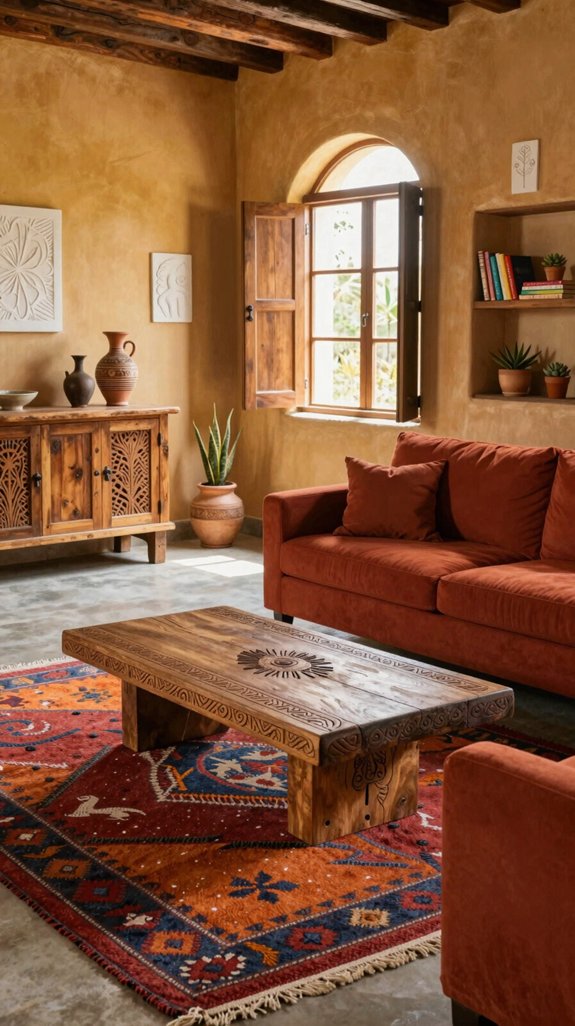 rustic carved wooden furniture