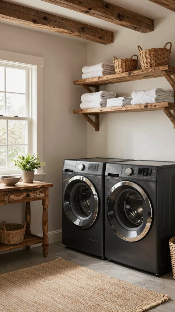 rustic charm for laundry