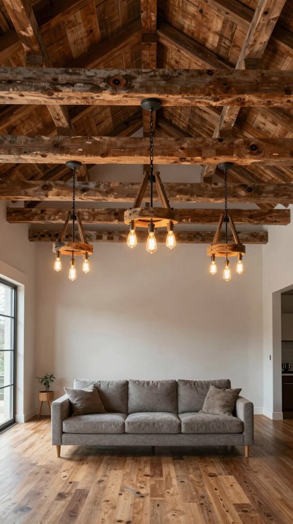 14 Wooden Ceiling Light Design Ideas for Living Rooms 4 rustic elegance meets innovation