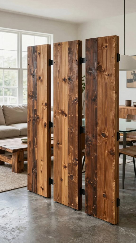 Rustic Timber Partition 16 Wooden Partition Design Ideas for Living Rooms - Home Stylistica