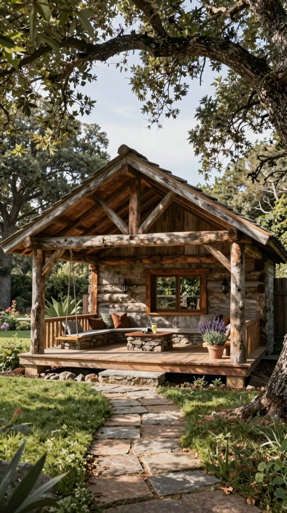 21 Backyard Pavilion Ideas for Stylish Outdoor Living 3 rustic reclaimed wood pavilion