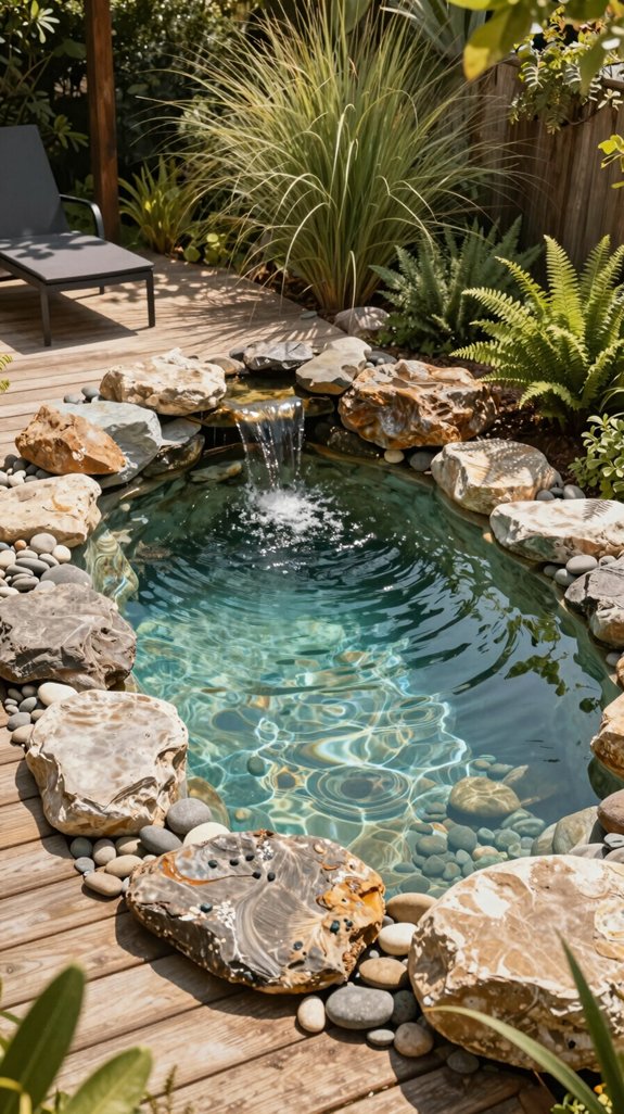 rustic stone lagoon sanctuary