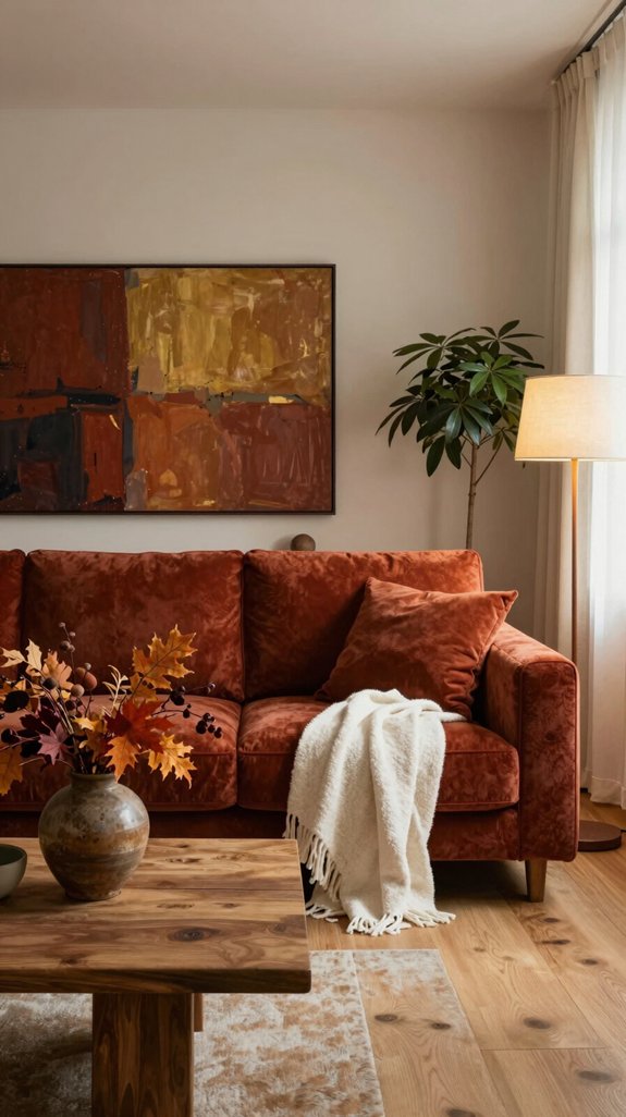 Rust Color Pairings That Add Warmth to Interior Spaces 21 rusty autumn deep hue pairings