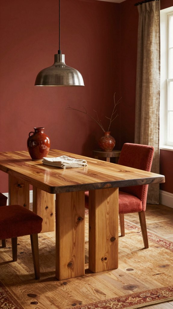 rusty reds enhance oak