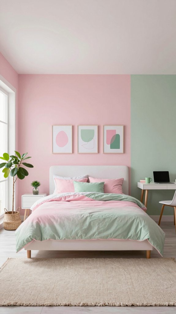 sage green tranquil bedroom