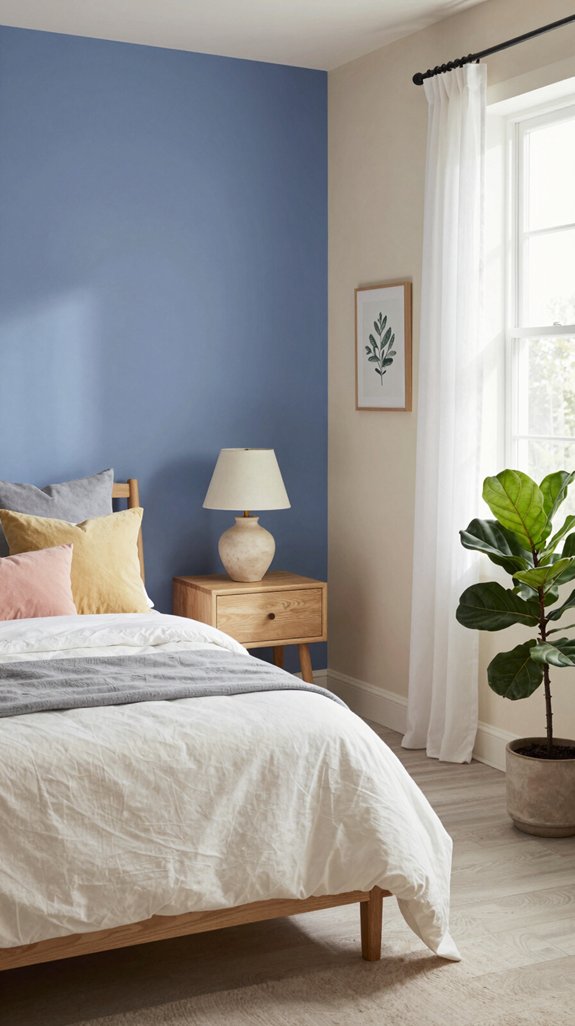 Cornflower Blue Color Pairings for Light and Charming Interiors 12 sage ochre off white accents