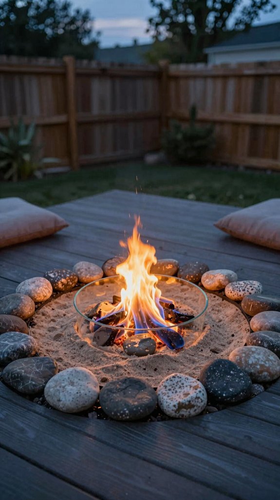 21 DIY Backyard Firepit Ideas for Cozy Outdoor Nights 11 sand filled circular fire pit