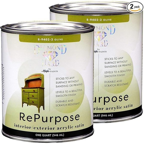 satin olive green paint
