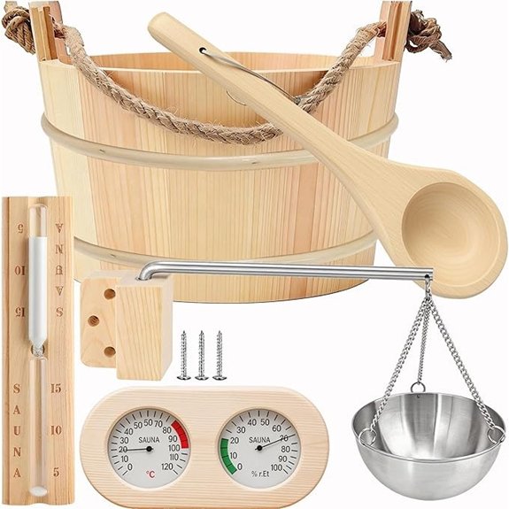 7 Must-Have Sauna Kits That Turn Any Space Into a Relaxing Oasis 5 sauna kit includes bucket