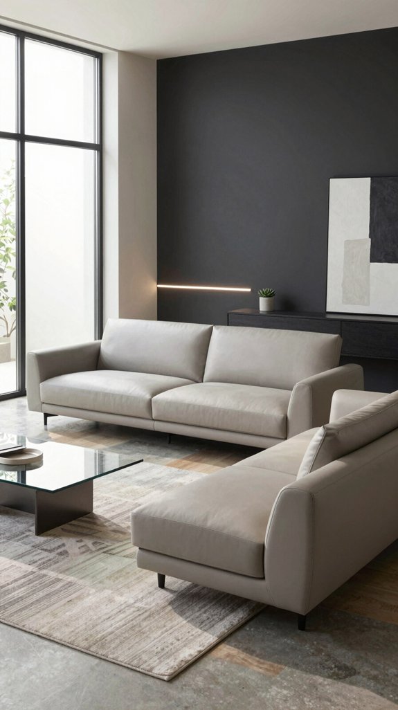 sculptural low profile sofa design