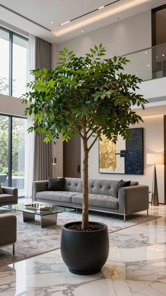 sculptural plant enhances luxury