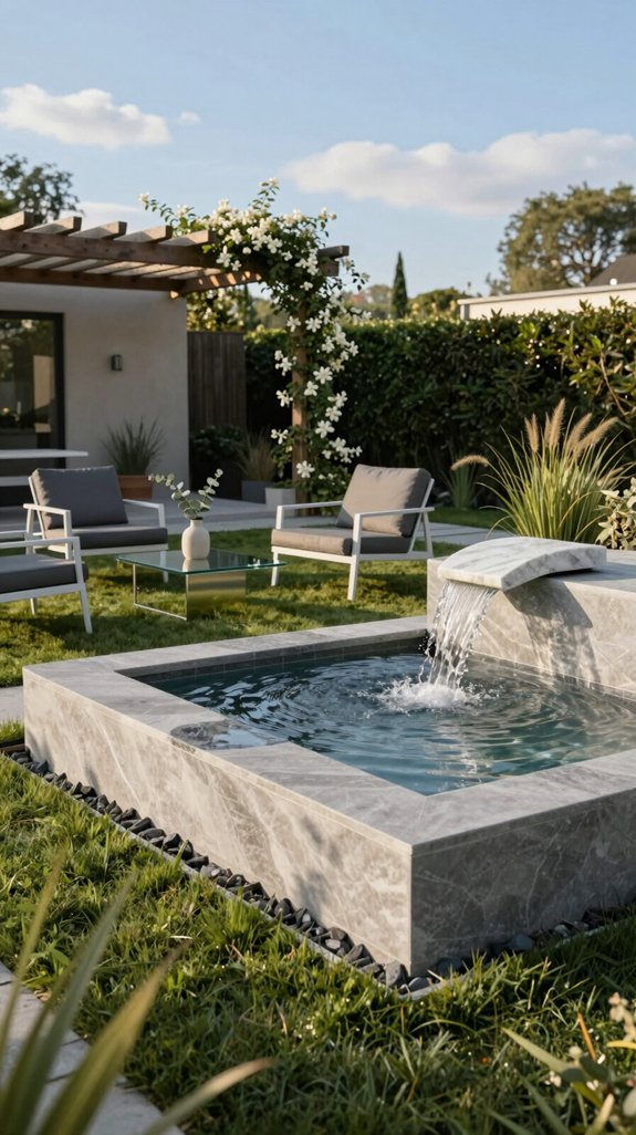 27 Backyard Ideas to Upgrade Your Outdoor Living Space 12 sculptural stone fountain sculptural stone fountain installation