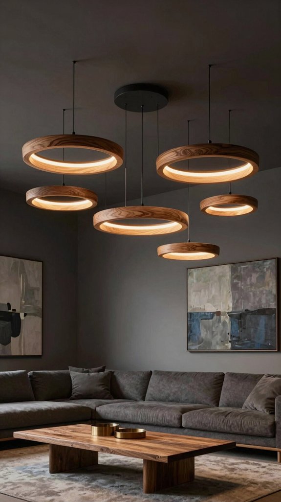 14 Wooden Ceiling Light Design Ideas for Living Rooms 3 sculptural wood ceiling light