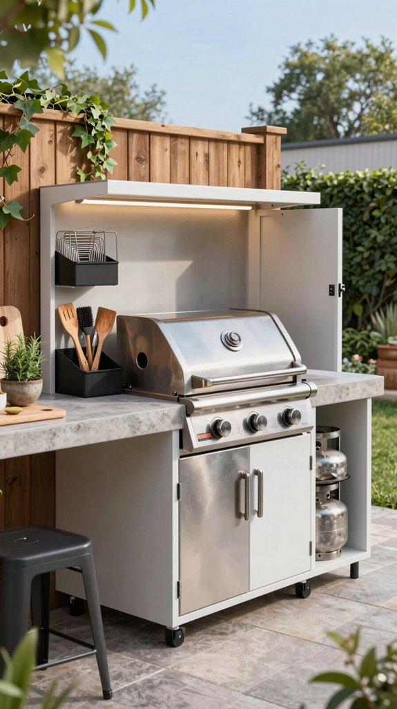 season organized grill storage