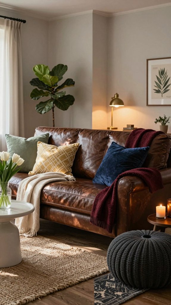 seasonal leather sofa refresh