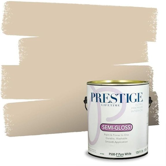 semi gloss tan paint gallon