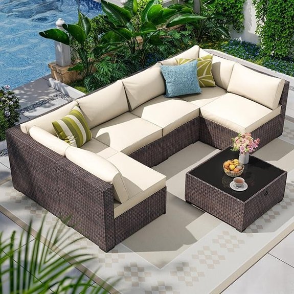 10 Best Outdoor Sectional Sofas for Ultimate Backyard Comfort 5 seven piece patio set