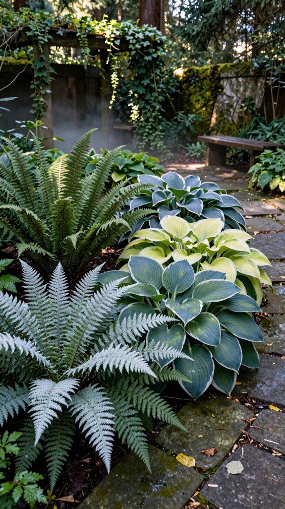 27 Backyard Garden Ideas for a Beautiful Outdoor Retreat 13 shade loving compact fern hosta garden