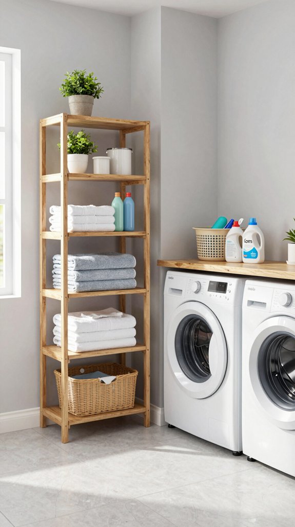 shelving transforms laundry room