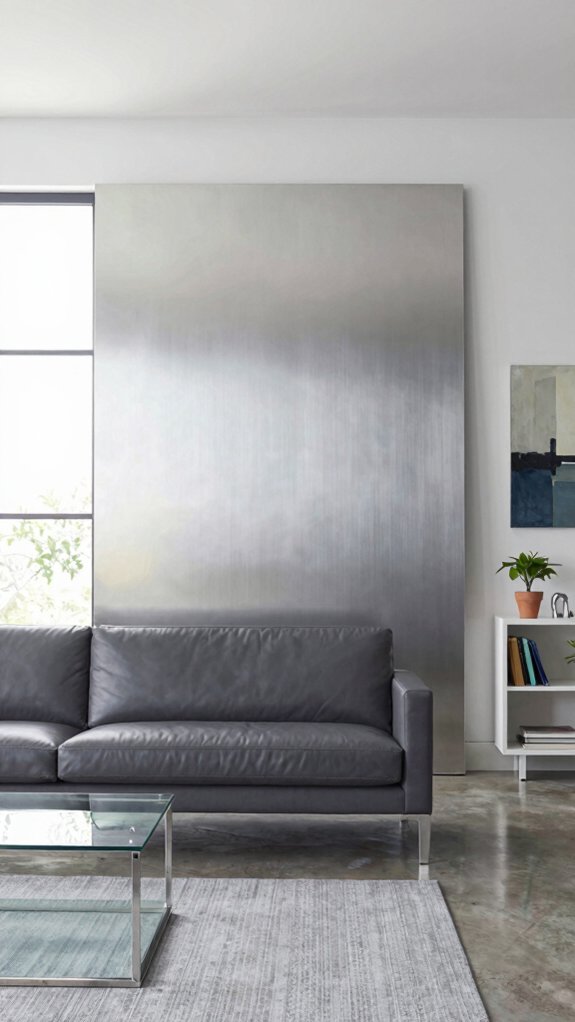 silver metallic wall paints