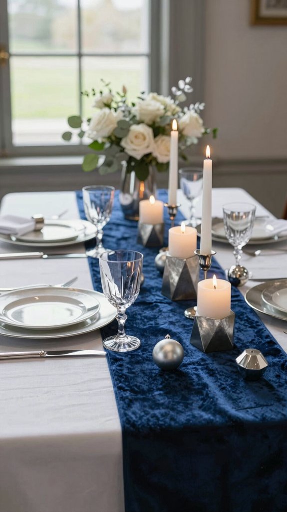 silver pewter royal blue