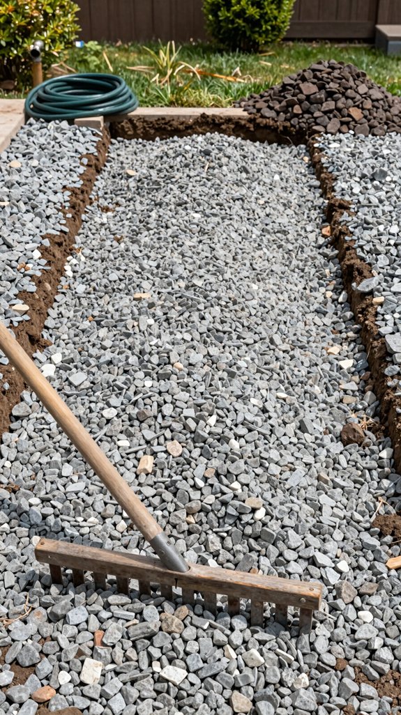 simple gravel patio base
