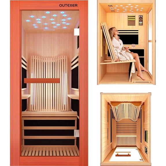 single person cedar indoor sauna