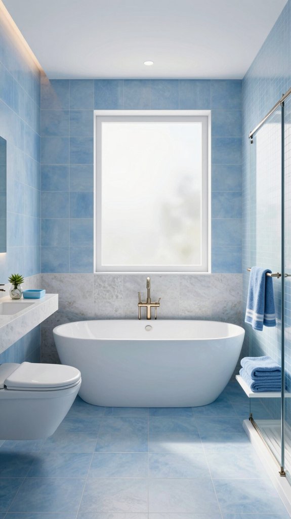 Sky Blue Interior Color Combinations for Light and Airy Rooms 12 sky blue bathroom serenity