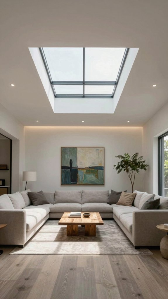 skylights enhance natural light