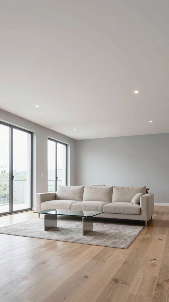 sleek bright minimalist ceiling design
