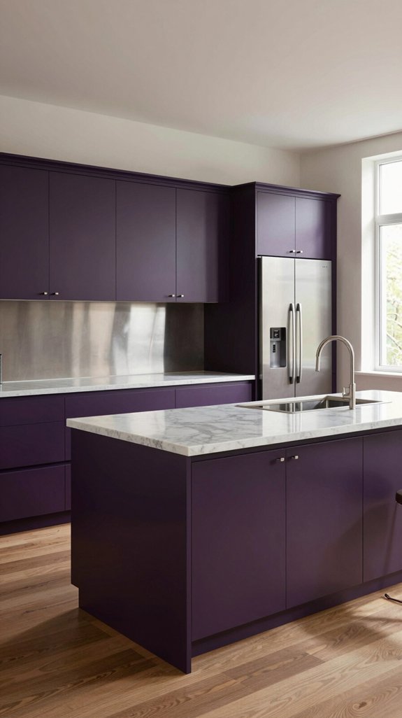 sleek deep purple kitchen sleek deep purple kitchen