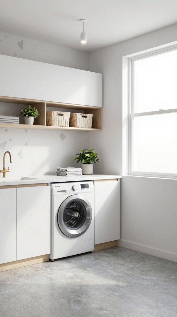 sleek functional minimalist laundry