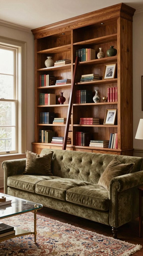 sleek ladder bookcase design