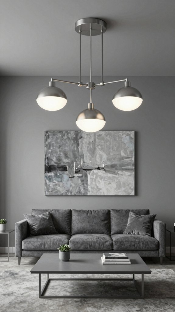 sleek metallic lighting design
