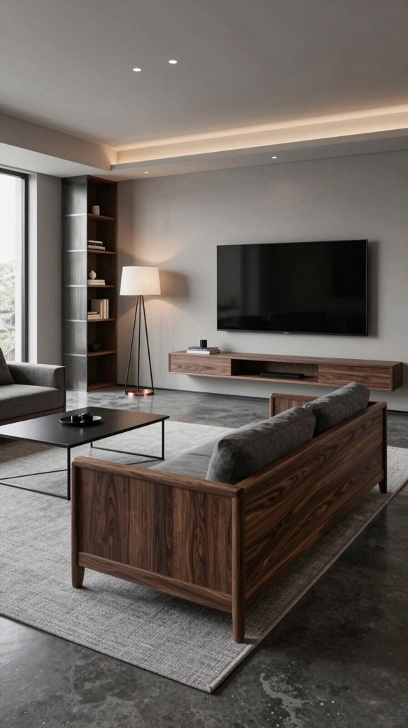 18 Masculine Interior Design Ideas for Living Rooms 12 sleek minimalist masculine furniture