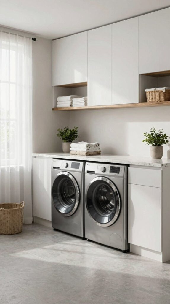 sleek modern laundry room designs