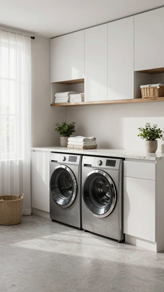 sleek modern laundry room designs