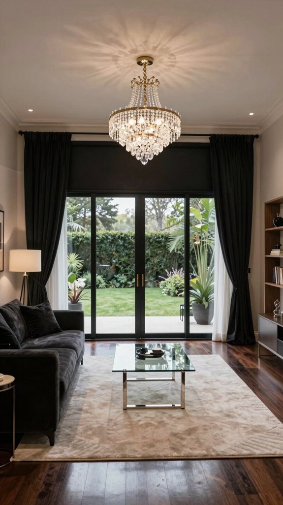 sleek motorized blackout windows