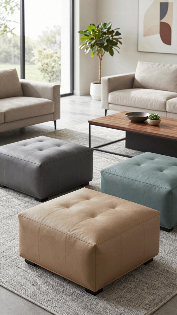 sleek multifunctional ottomans storage