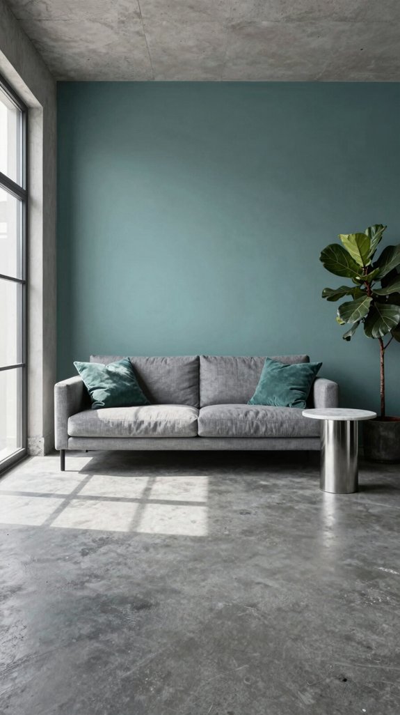 sleek teal gray minimalism
