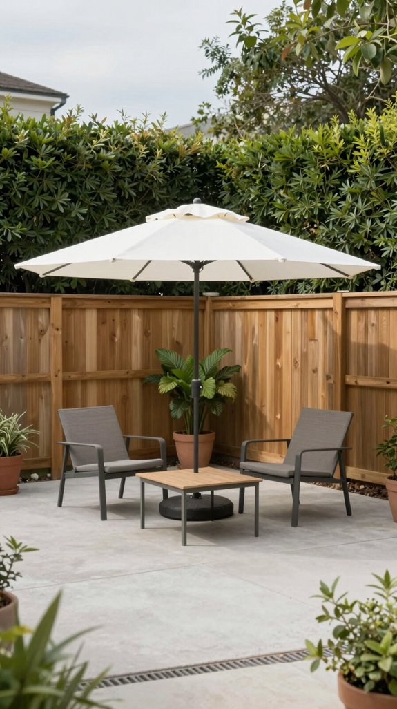 slim adjustable umbrella solution