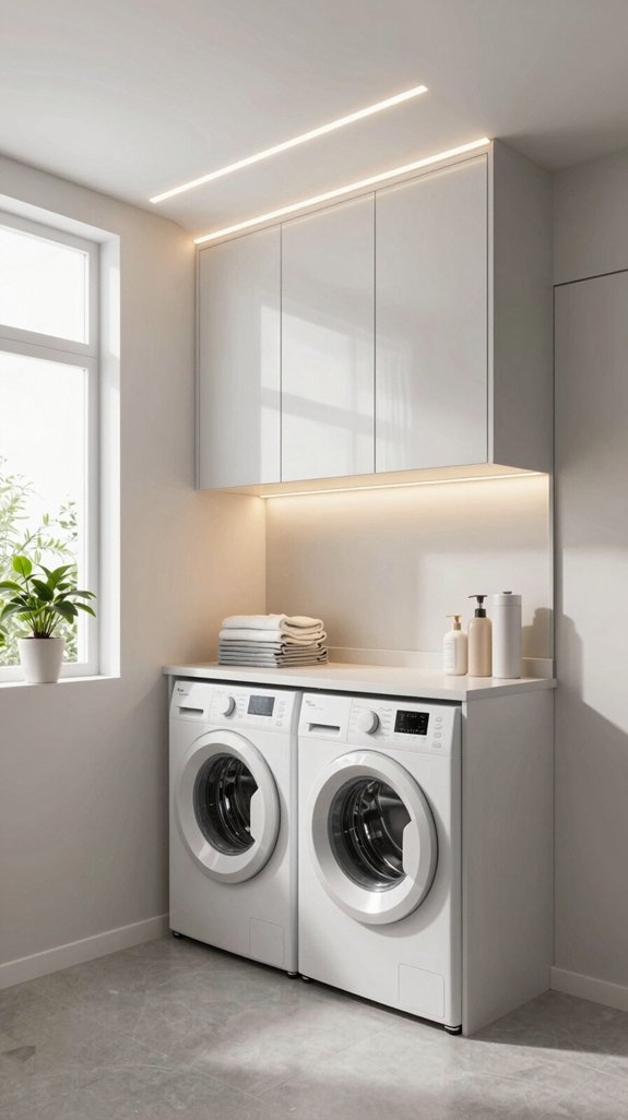 17 Narrow Laundry Room Ideas That Feel Spacious 11 smart inviting laundry lighting