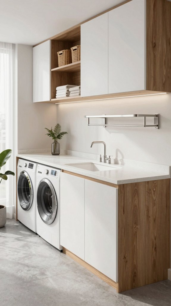 22 Modern Laundry Room Ideas for Sleek Spaces 3 smart laundry room storage