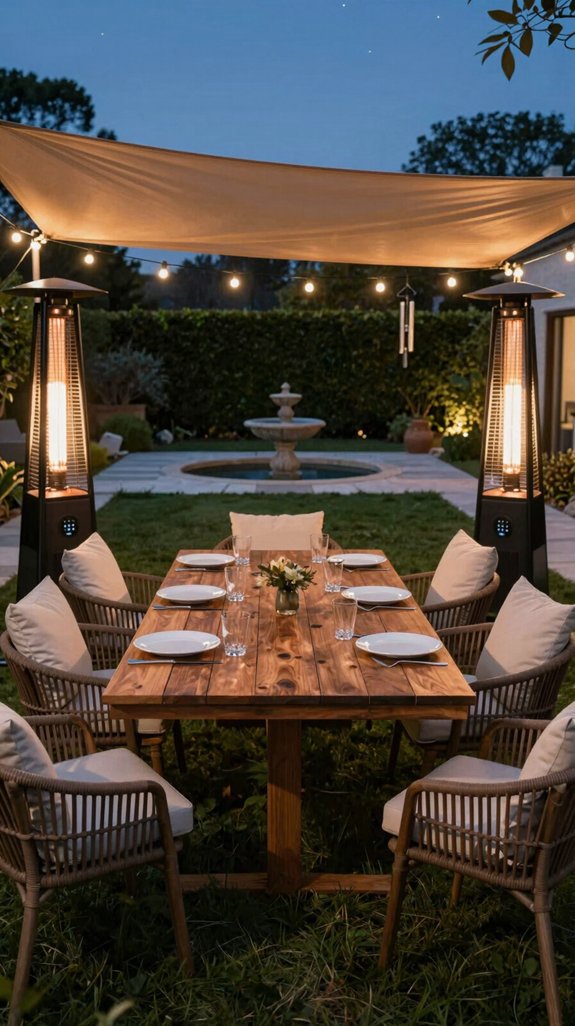 21 Backyard Dinner Party Ideas for Stylish Outdoor Entertaining 2 smart lighting heated seating