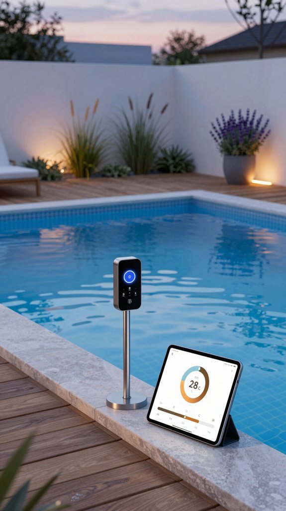 smart pool temperature lighting