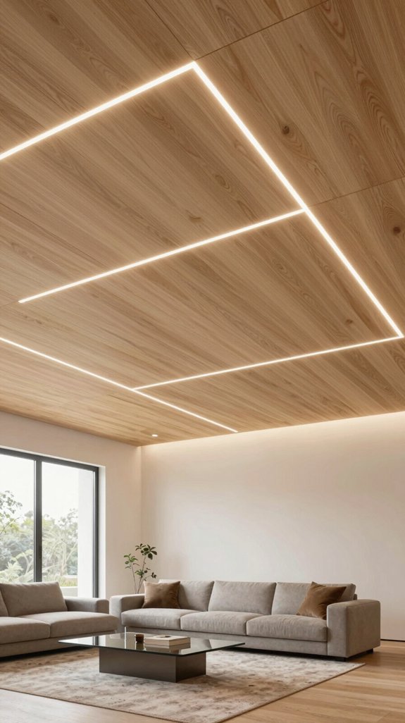 14 Wooden Ceiling Light Design Ideas for Living Rooms 15 smart wood ceiling lighting